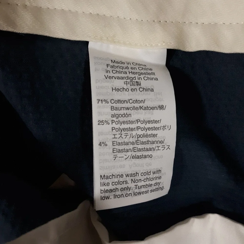 J.CREW Destination Pants Mens 33 x 30 Stretch Straight Performance Seersucker